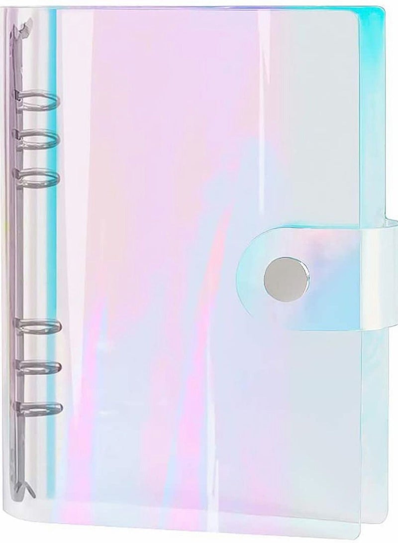 Excefore A5 Rainbow Soft PVC Notebook Cover, Refillable Paper PVC Binder, Loose Leaf Personal Planner Binder  - Image 1