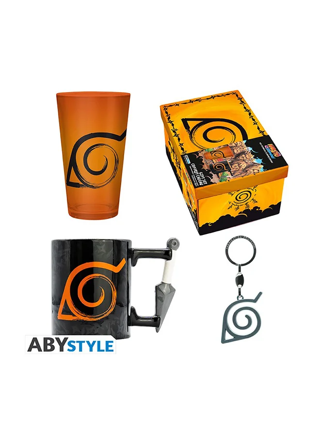 ABYstyle ABYstyle NARUTO SHIPPUDEN - Pck premium Large Glass + 3D Keychain + 3D Mug