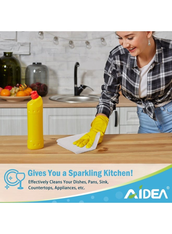 AIDEA AideaMicrofiber Cleaning Cloths White Strong Water Absorption Lint Free Scratch Free Streak Free Dish Towels White 11.5In.X 11.5In. 50Pk  - Image 5