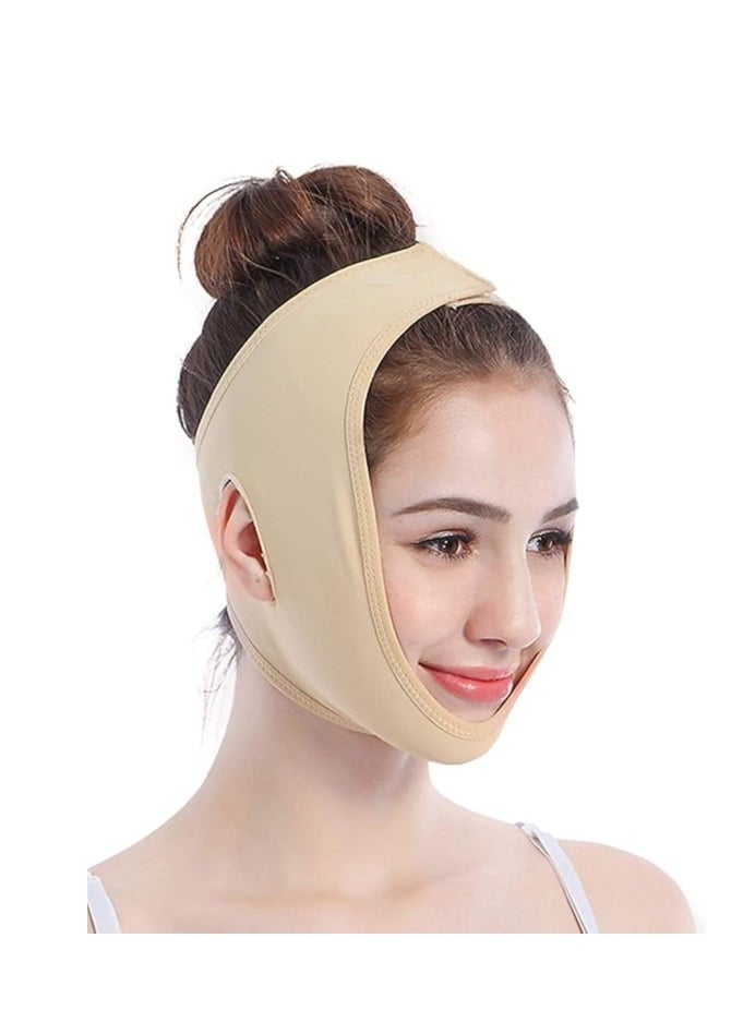 Generic - Double Chin Reducer Corset V Shape Face Slimming Belt Chin Lifting Mask for Women Anti Wrinkle,Ergonomic design strap makes it not fall off easily while you sleep - Image 1