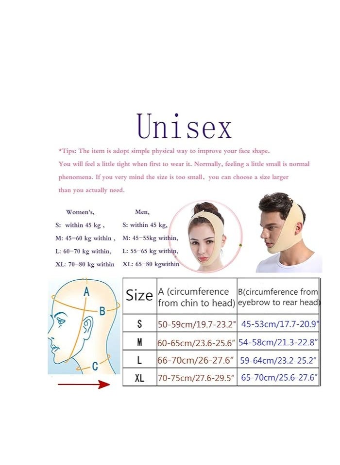 Generic - Double Chin Reducer Corset V Shape Face Slimming Belt Chin Lifting Mask for Women Anti Wrinkle,Ergonomic design strap makes it not fall off easily while you sleep - Image 1