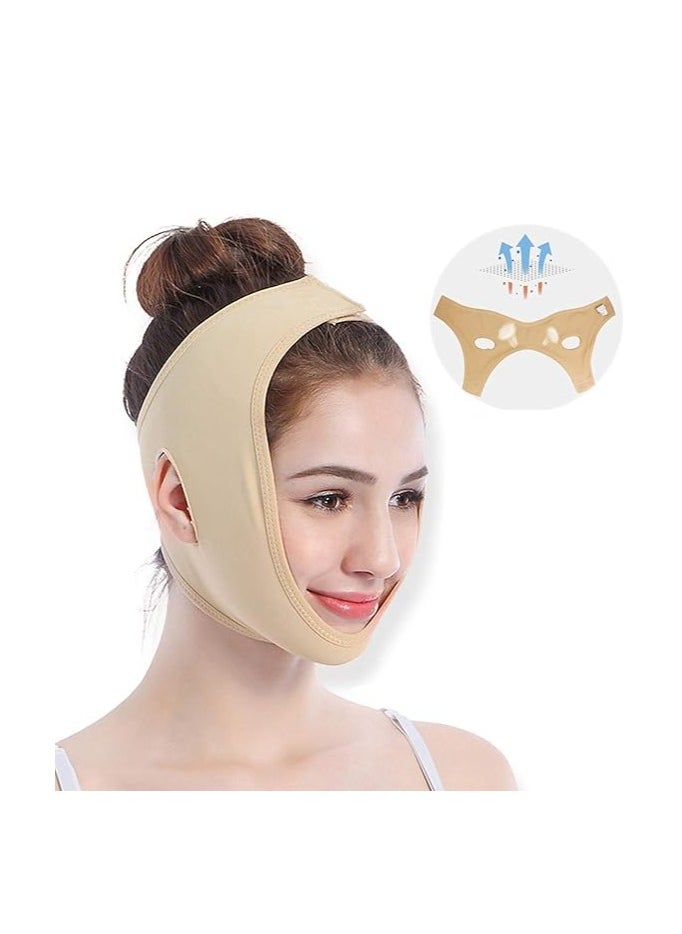 Generic - Double Chin Reducer Corset V Shape Face Slimming Belt Chin Lifting Mask for Women Anti Wrinkle,Ergonomic design strap makes it not fall off easily while you sleep - Image 1