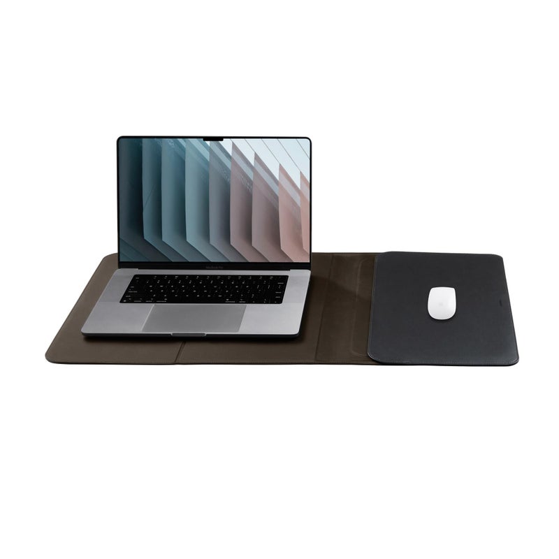 Orbitkey Hybrid Laptop Sleeve | Portable Desk Mat and Laptop Sleeve (Black, 16") - Image 1
