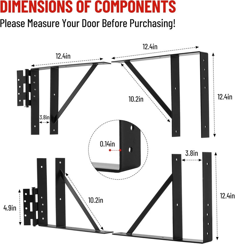 DEETI Gate Corner Brace Bracket, Heavy Duty Fence Gate Frame Kit, Adjustable Anti-Sag Kit for Wooden Fence, Deck gate, Driveway, Shed Doors, Corral Gates, - Image 3