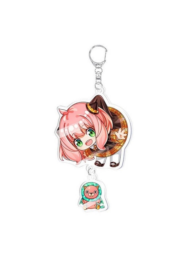 Careflection Spy x Family Anime Cute hanging Keychain Keyring Keytag (Anya Forger) - Image 1