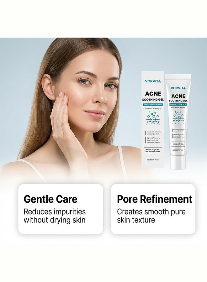 VORVITA جل ترطيب الوجه - يعتني بالبشرة الناعمة، والمرطبة والمضيئة. يعزز احتفاظ البشرة بالرطوبة. 20 جم - Image 2
