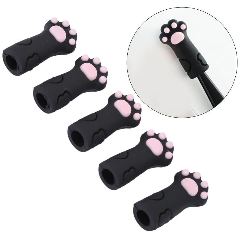 Cat Paw Shape Soft Silicone Cuticle Scissors Cover - Universal Fit Lightweight Protective Sleeve for Travel Nail Care Tools - Image 5
