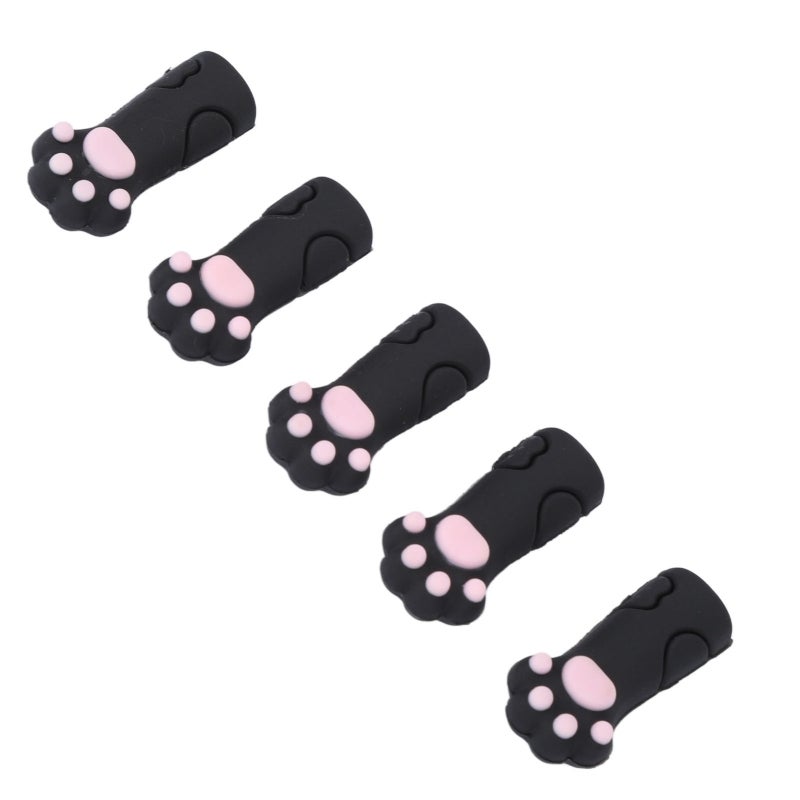 Cat Paw Shape Soft Silicone Cuticle Scissors Cover - Universal Fit Lightweight Protective Sleeve for Travel Nail Care Tools - Image 1