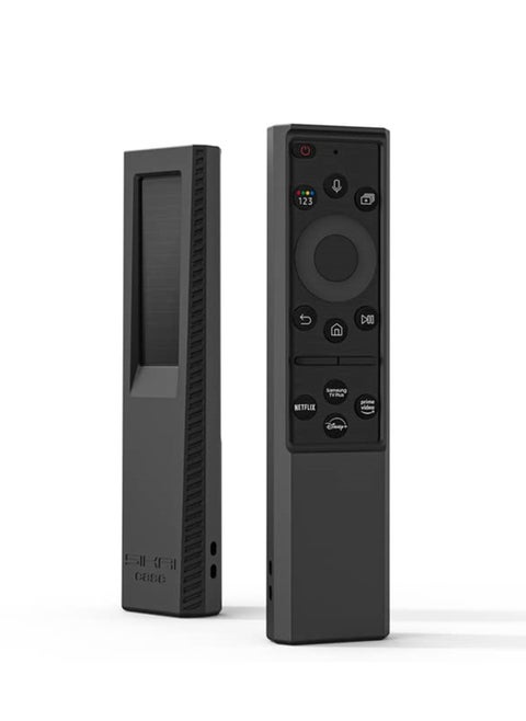 Electronic - Silicone Protective Case for Samsungs Remote Control BN59-01386C BN59-01386B Smart TV Remote Dustproof Cover for TM2280E (Black)
