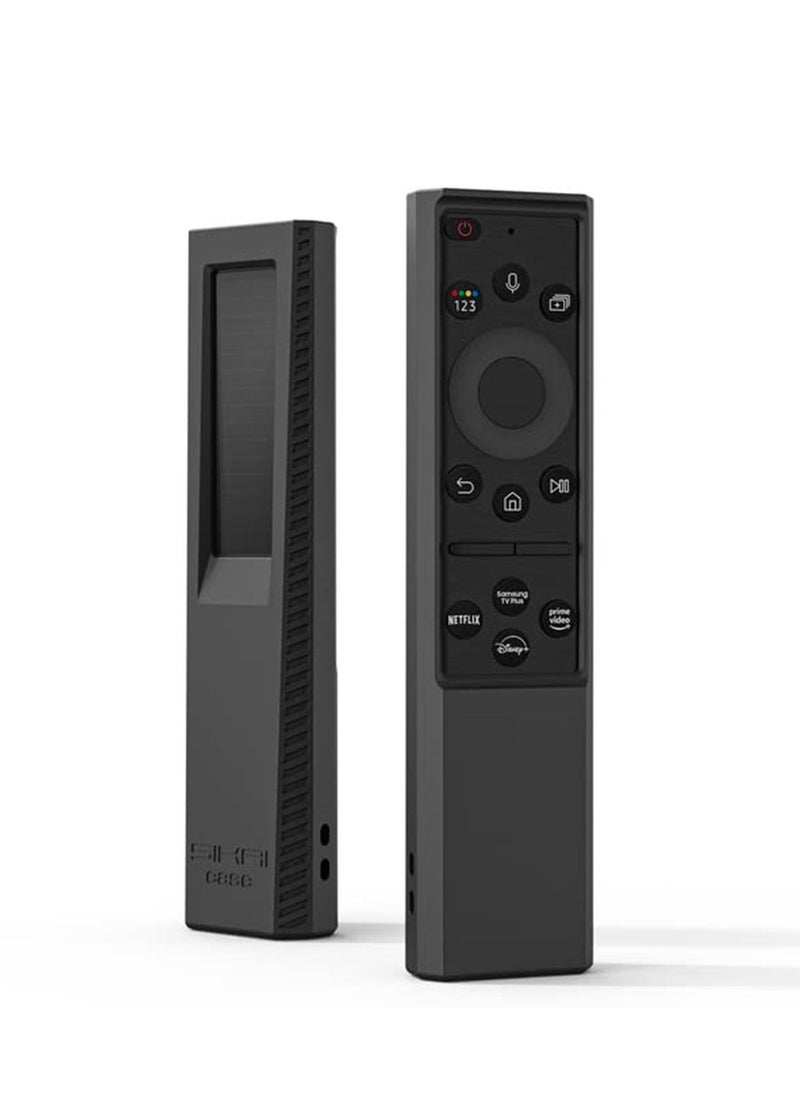Electronic - Silicone Protective Case for Samsungs Remote Control BN59-01386C BN59-01386B Smart TV Remote Dustproof Cover for TM2280E (Black)