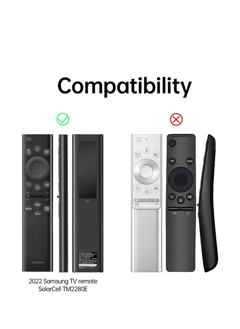 Electronic - Silicone Protective Case for Samsungs Remote Control BN59-01386C BN59-01386B Smart TV Remote Dustproof Cover for TM2280E (Black)