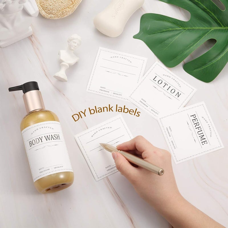 comfrt 108 Pieces Waterproof Laundry Bottle Labels White Removable 18 Kinds Hand Dish Soap Lotion Conditioner Dispenser Cleaning Stickers for Farmhouse Bathroom Kitchen (3 x 3 Inches) - Image 5