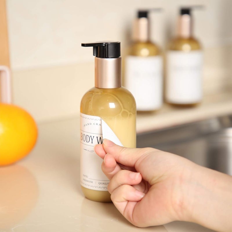 comfrt 108 Pieces Waterproof Laundry Bottle Labels White Removable 18 Kinds Hand Dish Soap Lotion Conditioner Dispenser Cleaning Stickers for Farmhouse Bathroom Kitchen (3 x 3 Inches) - Image 4