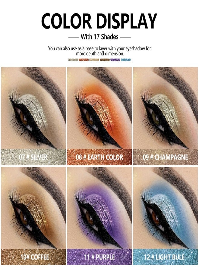 Anglicolor Glitter Eyeshadow Diamond, Liquid Eyeshadow Long-Lasting Quick-Dry, Lightweight Smooth, Shimmer Eyeshadow, Metals Gloss Sparkling Eyeliner Pen, Cosmetics Gift for Girls and Women - Image 2