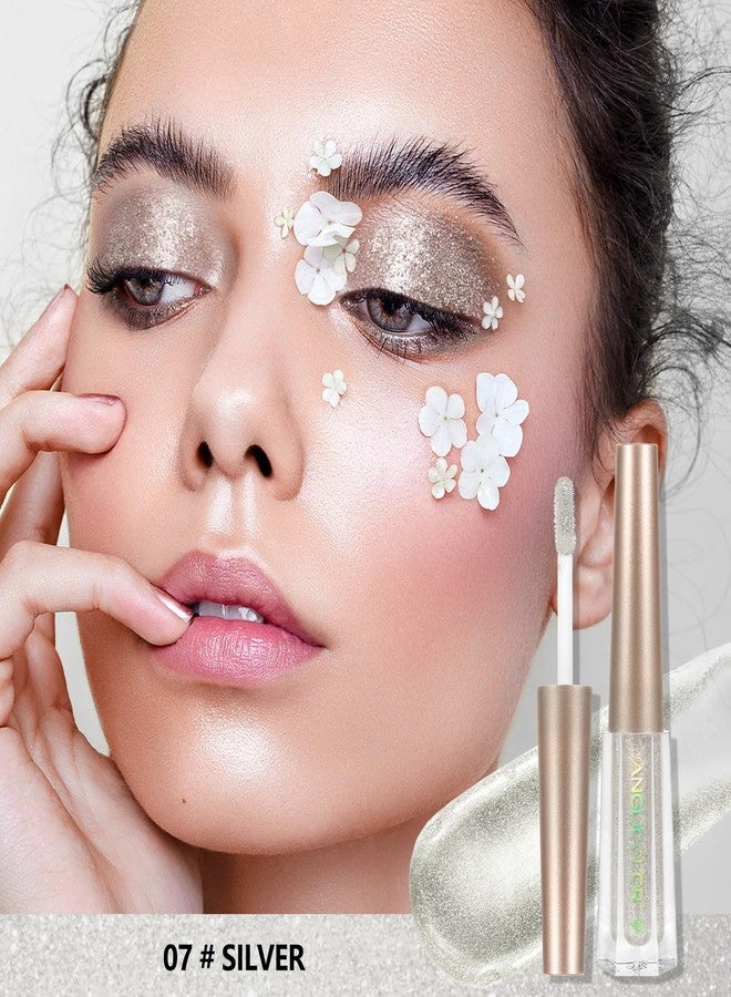 Anglicolor Glitter Eyeshadow Diamond, Liquid Eyeshadow Long-Lasting Quick-Dry, Lightweight Smooth, Shimmer Eyeshadow, Metals Gloss Sparkling Eyeliner Pen, Cosmetics Gift for Girls and Women - Image 3
