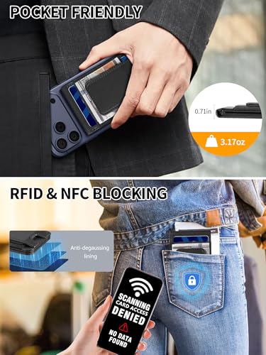 TopMade for MagSafe Wallet with Money Clip, Strongest Magnetic Card Holder for iPhone 17/16/15/14/13/12 Series, for iPhone Wallet with Adjustable Stand, ID Window, RFID Blocking, Black - Image 5