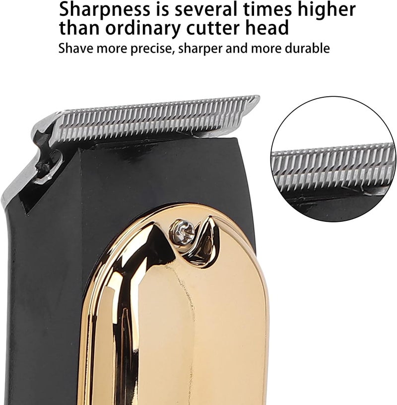 klarako Men's Hair Trimmer, Professional Hair Trimmer Electric Mustache Precise Trimmer Hair Beard Trimmer Set, Beard Trimmer Hairdressers Grooming Set Rechargeable(Golden) - Image 2