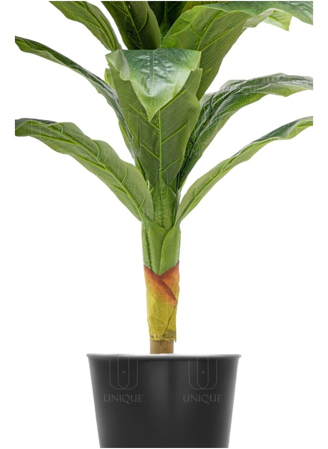 Unique Pots And Plants Dracaena Artificial Tree With White Flowers H100CM  - Image 2