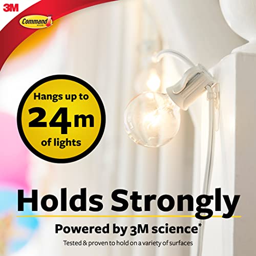 Command Decorating & organizing Pack of 20 clips/hooks and 24 mini strips, Damage Free walls, Clear,Plastic - Image 4