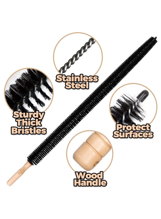 Dryer Vent Cleaner Kit 2 Pack Dryer Lint Brush Vent Trap Cleaner Long Flexible Refrigerator Coil Brush 30 Inch  - Image 2