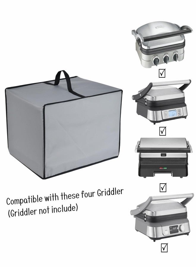 AF-WAN Heavy-Duty Dust Cover Compatible with Cuisinart Griddler GR-4NP1, GR-5BP1, GR-11, GR-6S | Waterproof, Bite-Resistant, Foldable Protector with Handles (Gray) - Image 3
