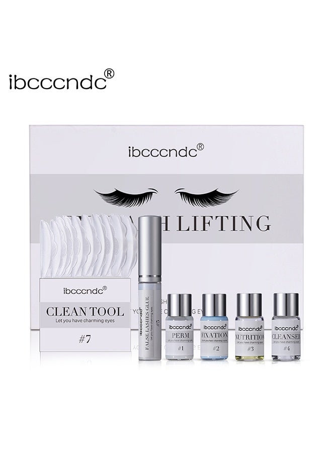 ibcccndc Eyelash Lifting, 7 Pieces Lash Lifting Kit Set Eyelash Perm Kit Long Lasting Curl Home & Professional Use Lash Lift Kit & Safe Perming Wave Semi Permanent Curling Professional Quality - Image 1