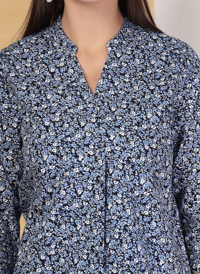 Rue Collection Floral Print Cotton Top for Women - Image 2