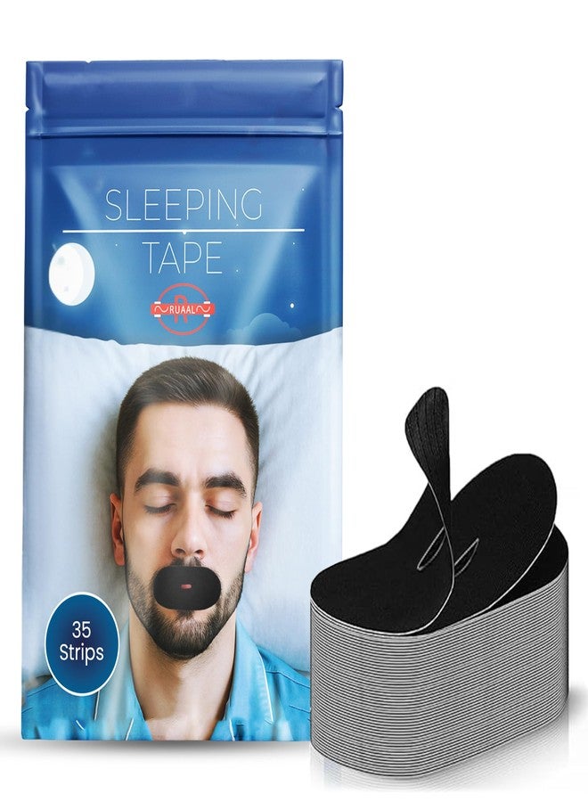Ruaal Premium Sleep Mouth Tape | Hypoallergenic Mouth Tape for Sleeping & Mouth Breathing Stopper | Gentle on Skin - 35 Pcs Mouth Tape for Adults & Kids - Helps Close Mouth While Sleeping - Image 1