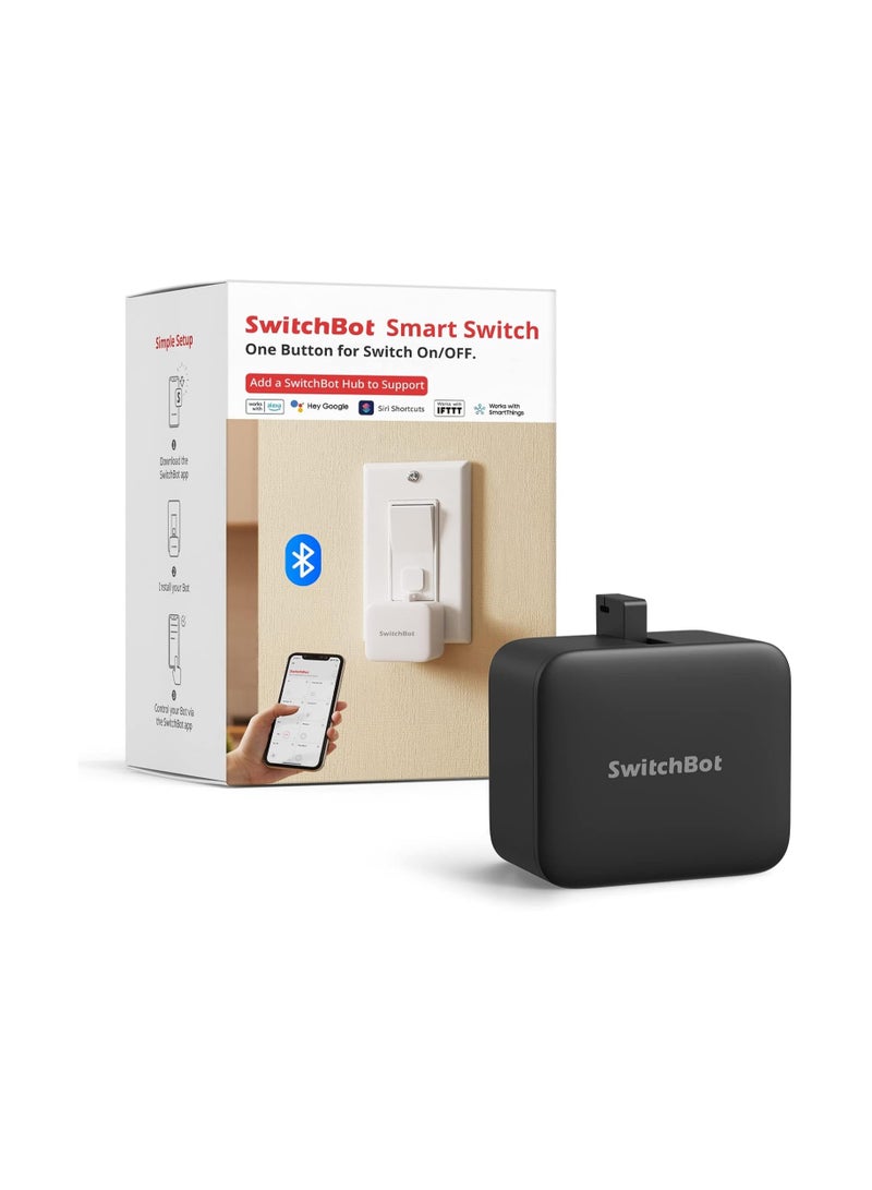 SwitchBot, voice or app-controlled device that mechanically turns any rocker switch and button on/off Black SWITCHBOT-S1 - Image 1