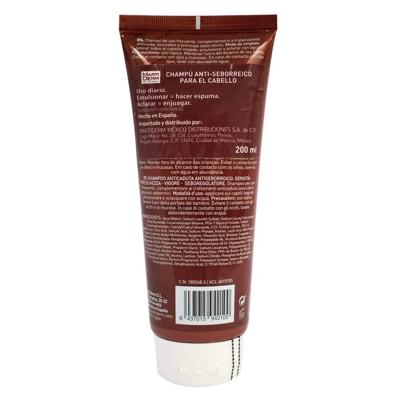 Martiderm شامبو مارتيديرم المضاد للتساقط (8437015942100) - عطر، للبالغين من الجنسين - Image 4