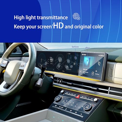 XXCIWP 6pcs 2026 2025 Hyundai Santa Fe Screen Protector is a Continuous & AC Climate Film for 2025 2024 Hyundai Santa Fe SE SEL XRT Limited Calligraphy Hybrid Dual 12.3Inch Plastic Screen Protector Touchscreen - Image 3