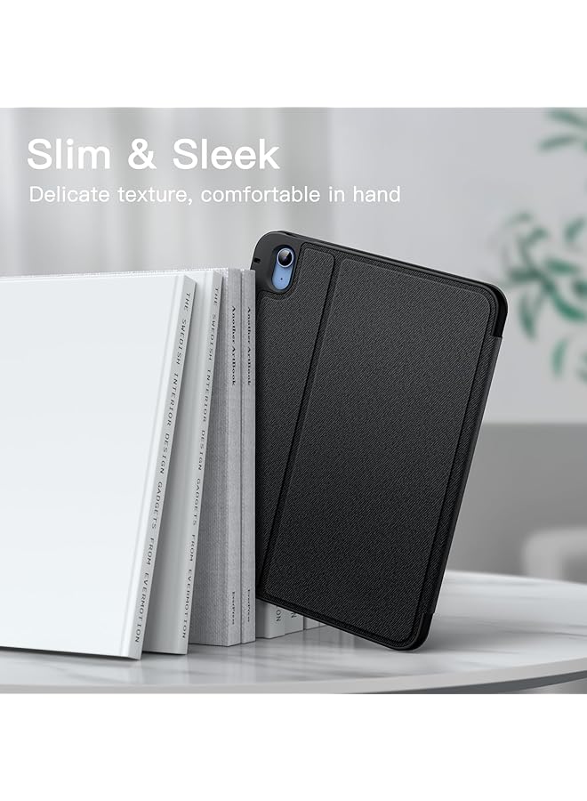 جي تيك حافظة لجهاز ايباد 10 10.9 انش موديل 2022 الجيل العاشر مع حامل قلم وحامل رفيع وغطاء واقي للكمبيوتر اللوحي مع زوايا مشاهدة متعددة باللون الأسود - Image 4