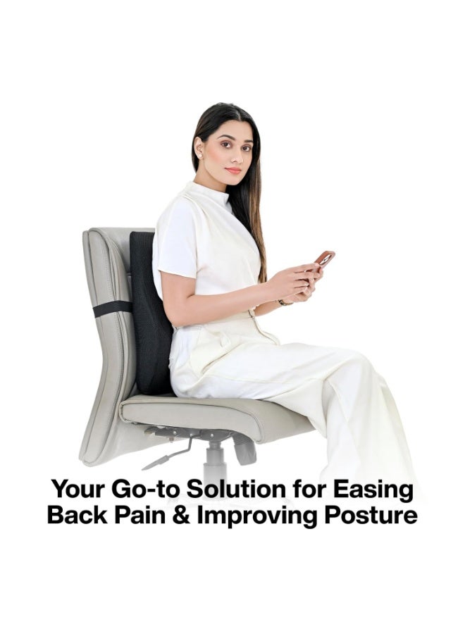 Gel Memory Foam Lumbar Back Support for Office Chair & Car Seat – Orthopedic Back Rest Cushion for Lower Back Pain Relief & Sitting Comfort - Image 5
