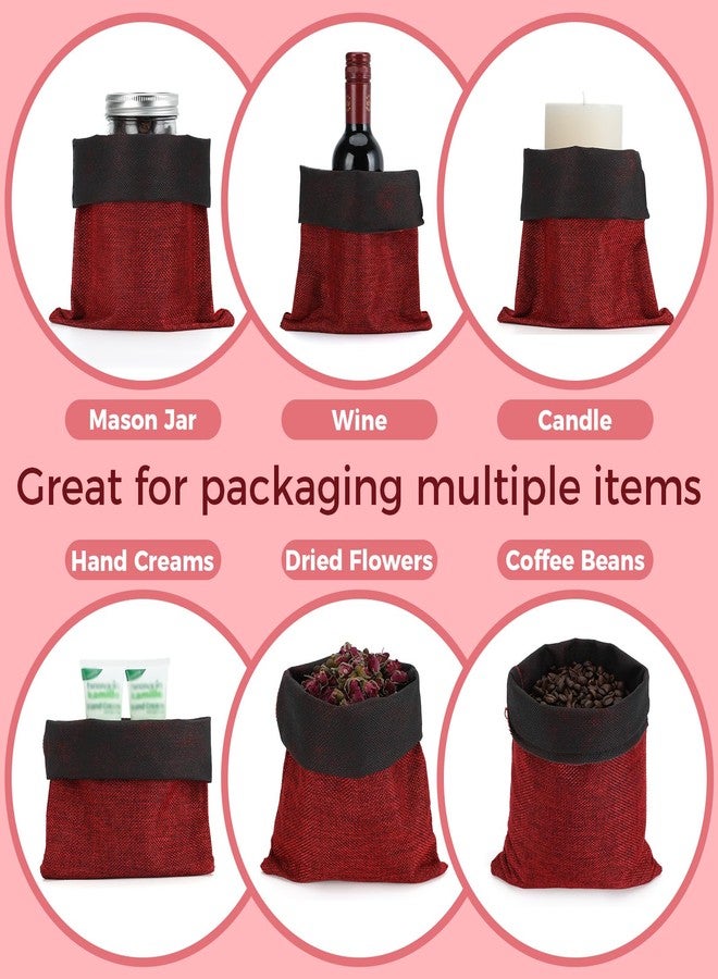 Tapleap Burlap Bags with Drawstring - 30Pcs 7x10 Red Gift Sacks with Tags&String for Wrapping Graduation, Juneteenth, Father's Day Favors, Wooden Cross, For Birthday, Wedding, Party, Church - Image 4