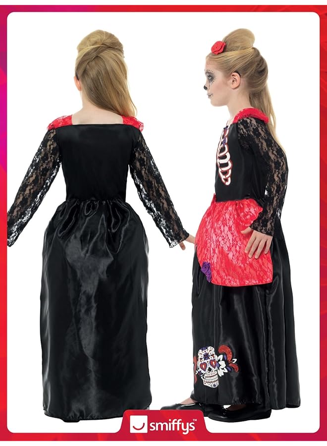 Smiffys Day Of The Dead Delux Girl Costume Black - Image 4