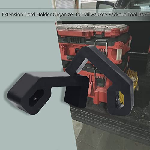 Haiouus Extension Cord Holder Organizer/Heavy Duty Level Mount Holder Kit for Milwaukee Packout Tool System, Heavy Duty Holder Hold Upto 50ft Large Extension Cord Ideal Cable Bracket with/Level Holder Black - Image 5