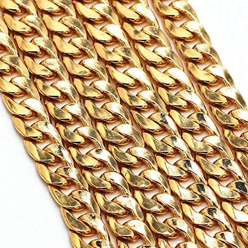 LONG TAO 55" DIY Replacement Chains for Handbags Heavy Duty Flat Iron Metal Shoulder Strap Adjustable Purse Crossbody Bag Strap Accessories Decorative Strap for Various Bags (Gold) - Image 4