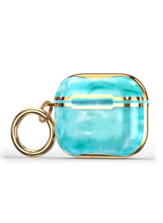 Case Cover Marble Texture Electroplating Frame Earphone Protective Case with Hook For AirPods 3 Green + Gold - pzsku/ZB91FF54645C9F89E9C68Z/45/_/1714875594/d9907b7e-603d-42c1-b9fd-ae9ada1fa5c0