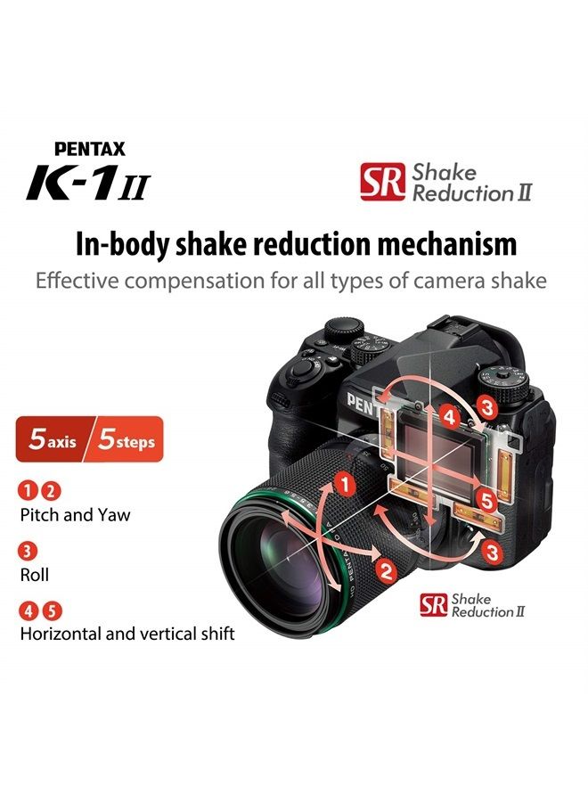 Pentax K-1 Mark II Full Frame 36MP Weather Resistant DSLR with 3.2" TFT LCD, Black - Image 5