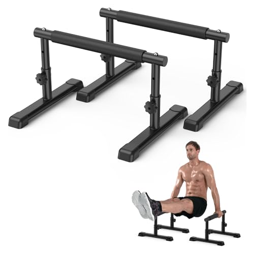 IMAYCC Parallettes Bars, Adjustable 7.5" and 10.6" High Push Up Bars Strength Training For Handstands, Full Planche & Dips, Calisthenic, Gymnastic, Push Up Stands Handle for Floor Workouts Calisthenics Equipment - Image 1