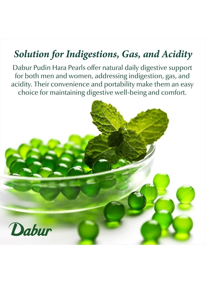 Dabur - Pudin Hara Pearls - Daily Digestive Care Supplements for Men and Women, Helps Abate Symptoms of Bloating, Acidity, Flatulence and Indigestion for Digestive and Gut Health, 100 count (Pack of 10) - Image 1