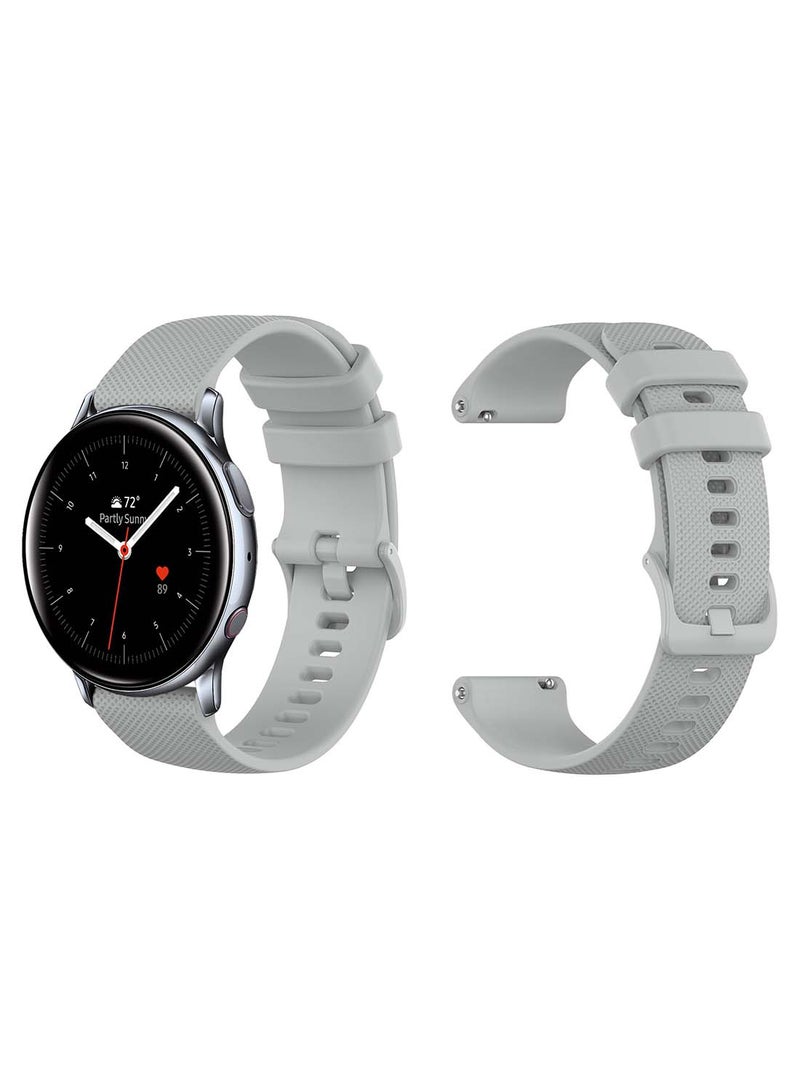 Perfii Official Solid Silicon Replacement Band 20mm For Samsung Active 2 40/44mm  Matrix Grey - Image 1
