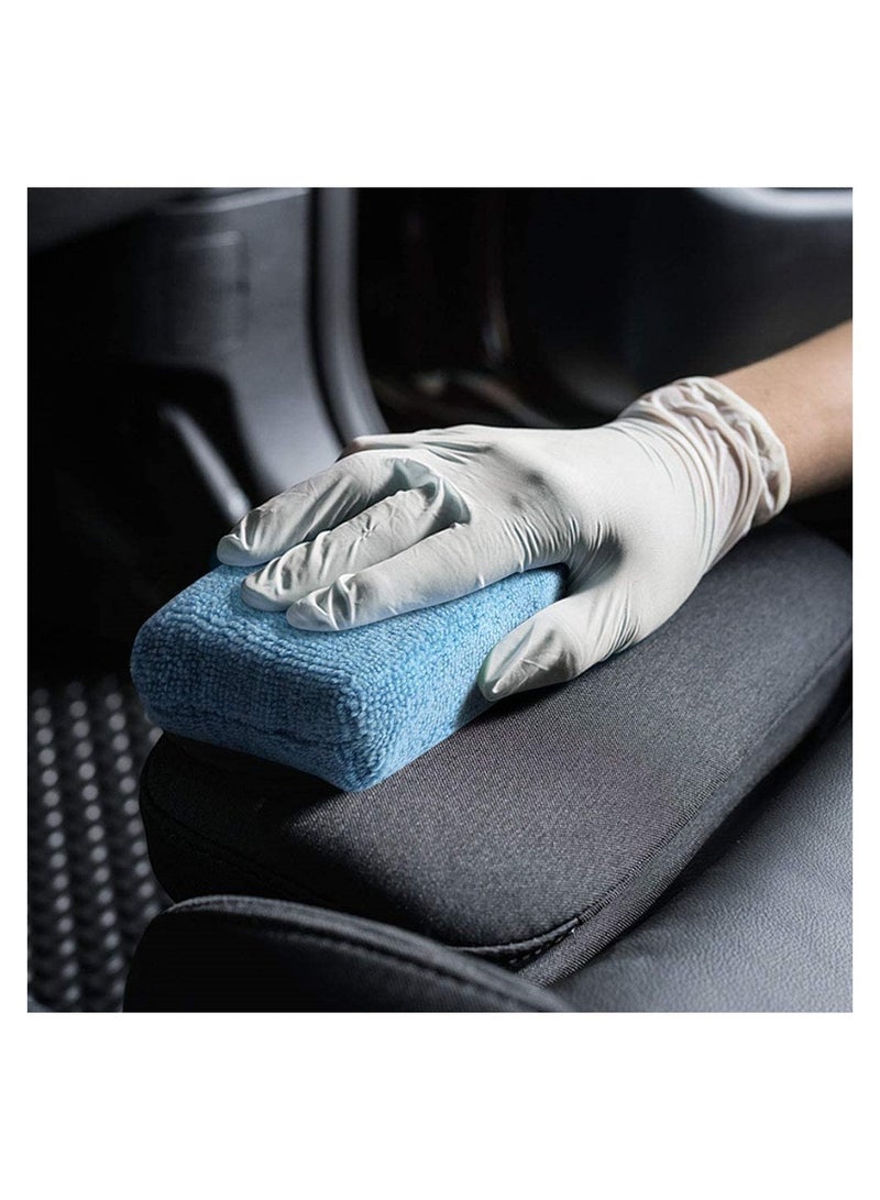 8 Pack Microfiber Sponge Mats for Car Wash & Wax - Durable Cleaning Pads in Blue for Superior Shine & Conditioning - Image 5