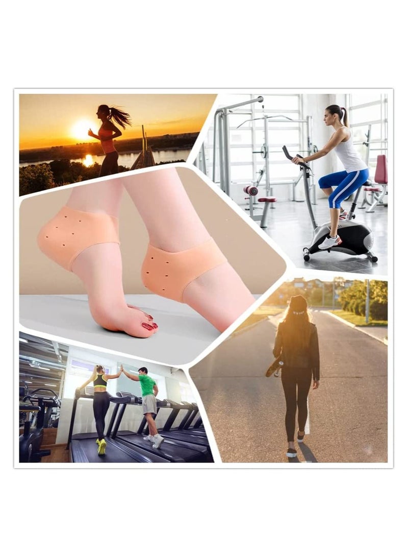 SYOSI Heel Protectors, 8Pcs Silicone Heel Cups for Heel Pains, Cracked Heels, Heel Spurs, Plantar Fasciitis, Fit Gel Heel Pads, Stocking Stuffers for Men Women Teens, Blister Prevention for Heels(4 Pairs) - Image 4