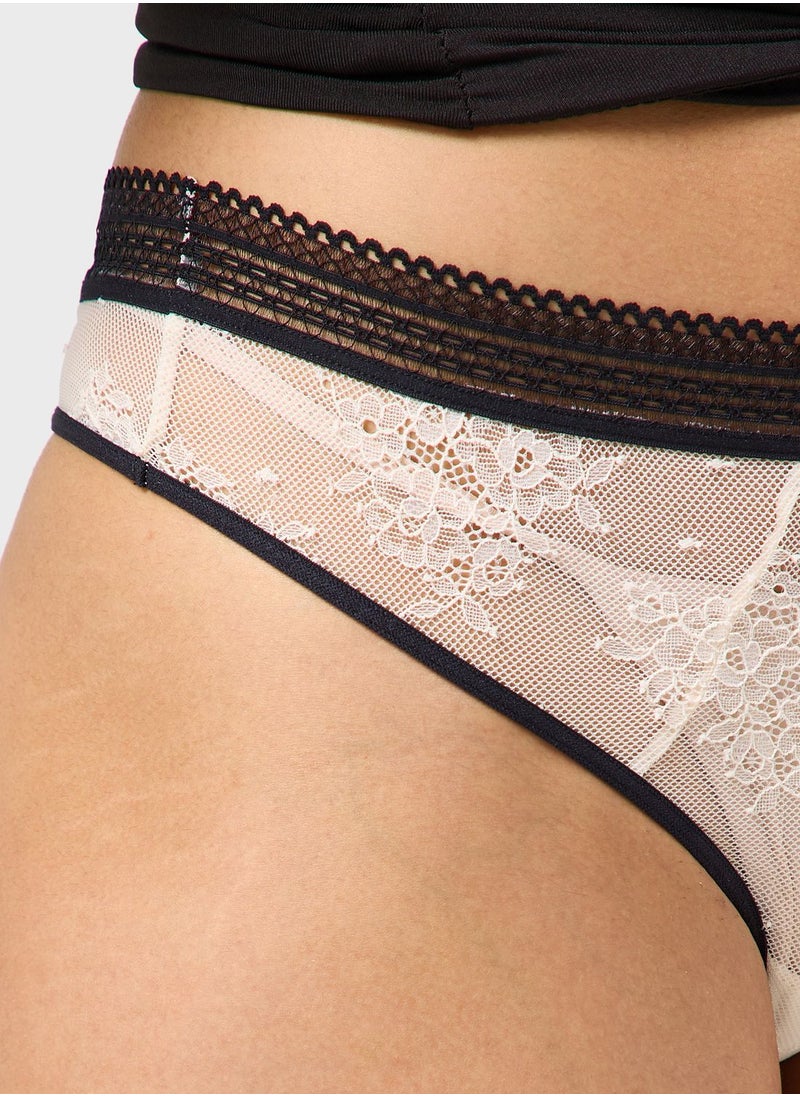Dorina - Mesh Detail Thongs - Image 1