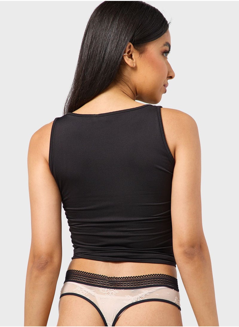 Dorina - Mesh Detail Thongs - Image 1
