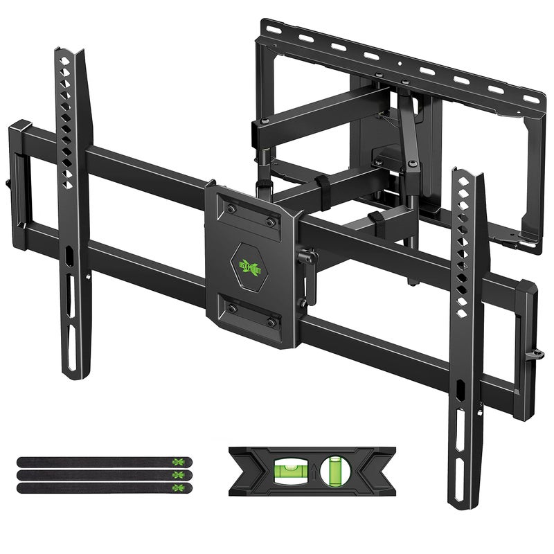 USX Mount Full Motion TV Wall Mount for Most 42-90 inch Flat Screen/LED/4K, TV Mount Bracket Dual Swivel Articulating Tilt 6 Arms, Max 16" Wood Studs, VESA 600x400mm, Holds up to 132lbs - Image 1