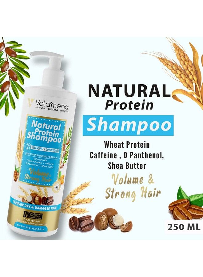 VOLAMENA WITH DEVICE Natural Protein 2 In 1 Hair Shampoo 250 Ml - Image 3