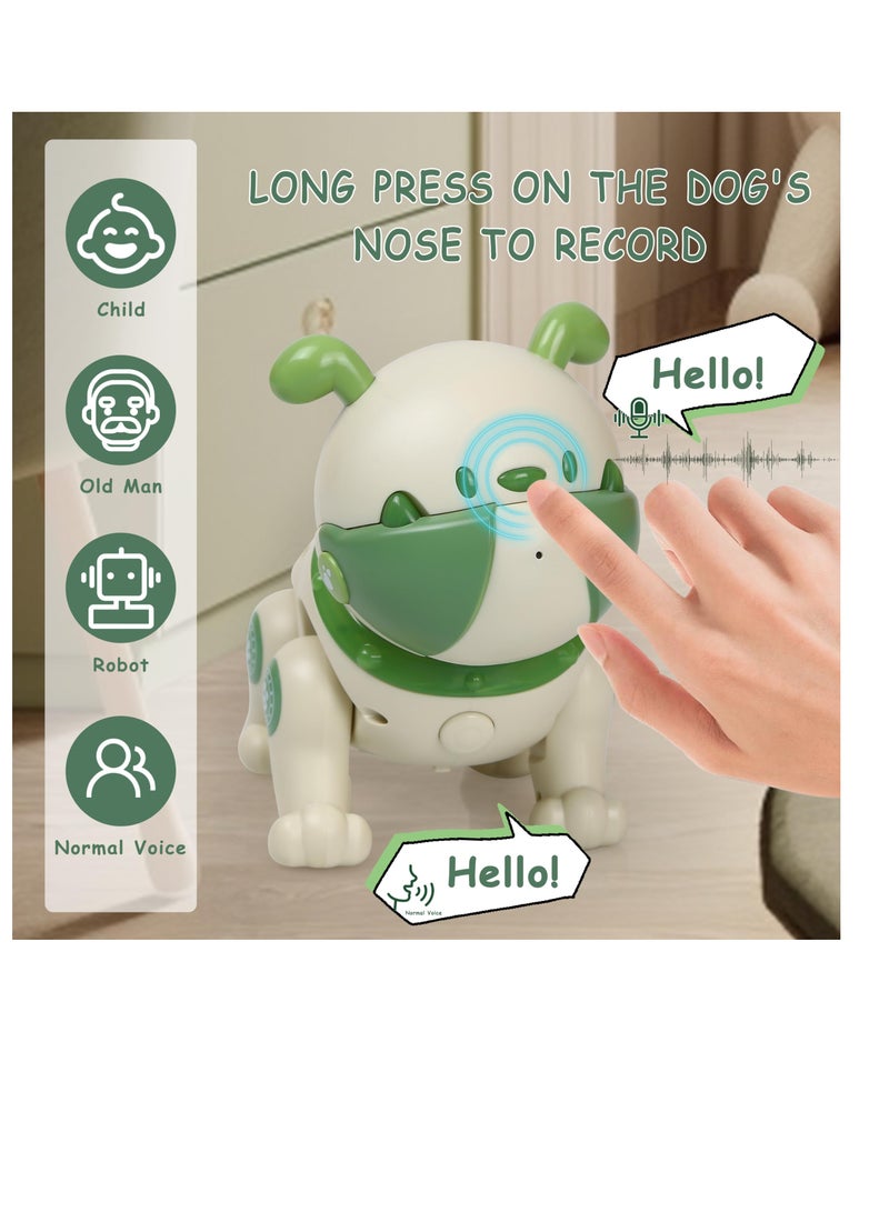 Excefore Robot Dog Toy for Kids, Remote Interactive Electronic Pets with Interactive Touch Sensors, LED Lights, Recording, Smart Dancing Walking RC Robot Puppy Dog for Kids Over 3, Green  - Image 5