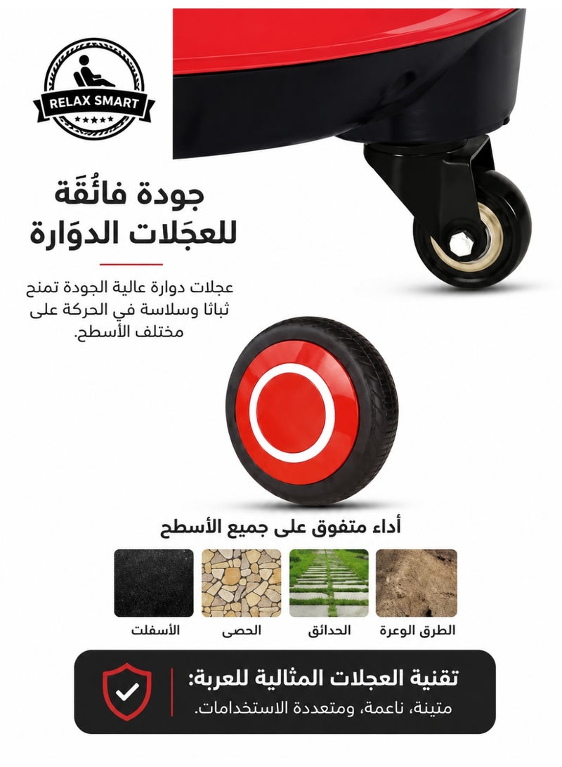 ريلاكس سمارت سكوتر كهربائي متعدد الوظائف للاطفال، سكوتر كهربائي  ثلاثي العجلات مع محرك مزدوج وموسيقى واضواءسيارة كهربائية للأطفال سكوترمتوازن للأطفال الأولاد والبنات سيارة لعبة تتحكم عن بعد - Image 4